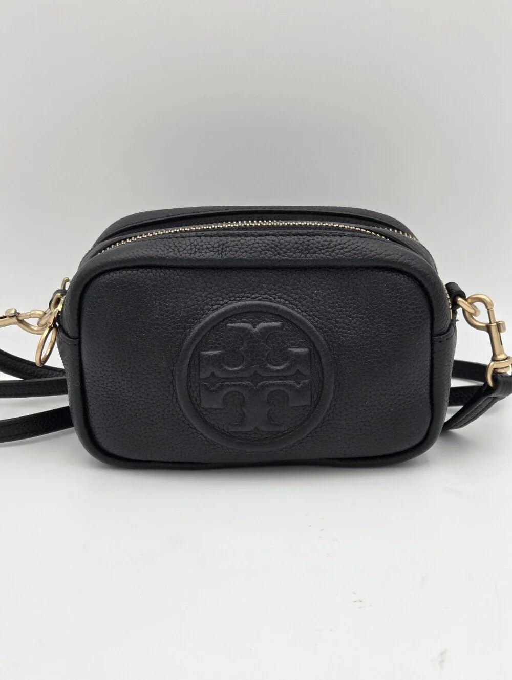 Tory Burch Perry Bombe Mini Bag In Black